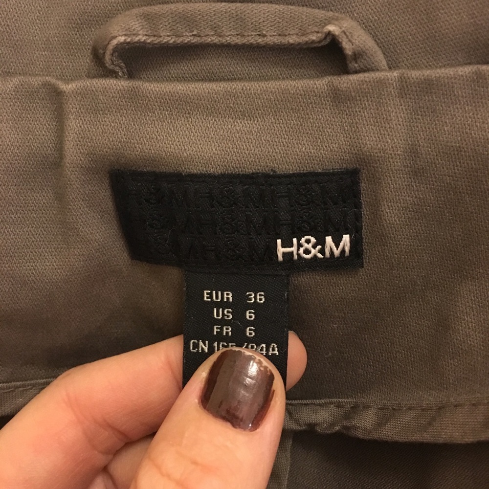 H&M Gray Military Style Jacket - Picture 4 of 4